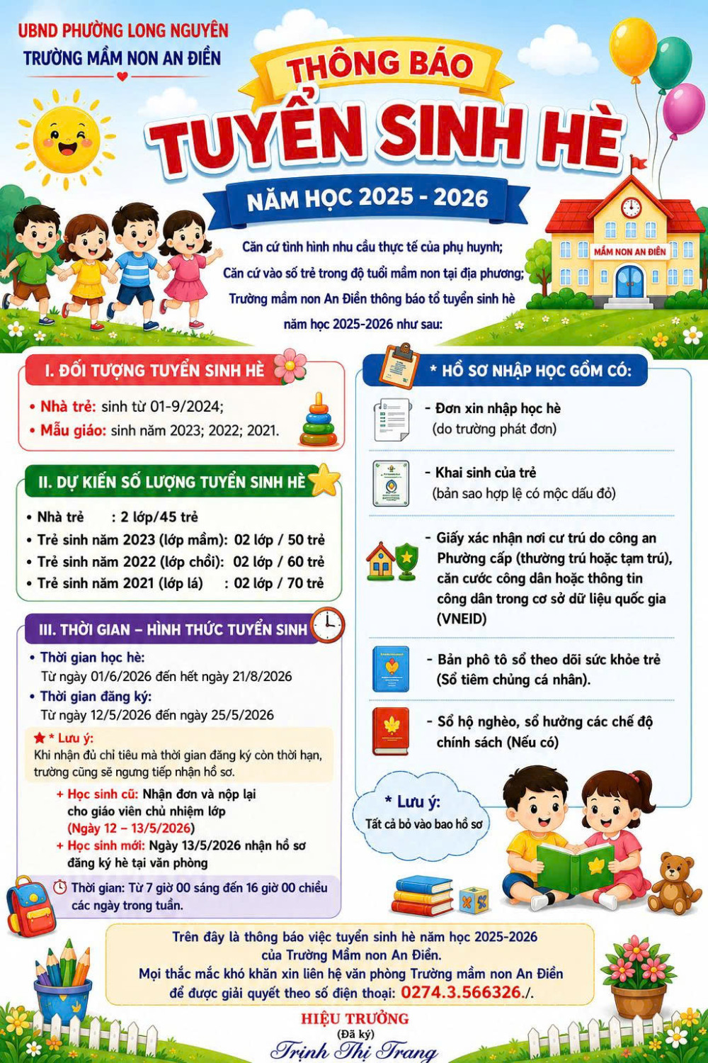 Tuyển sinh hè năm học 2025-2026